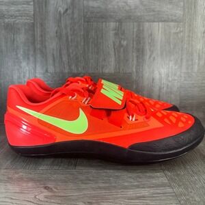 Nike Zoom Rotational 6 Mens 7 Bright Crimson Volt Track Throwing NEW FZ9606-600